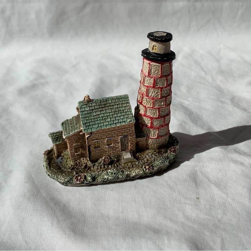 [SOLD] Vintage Christmas Village Lighthouse Ornament